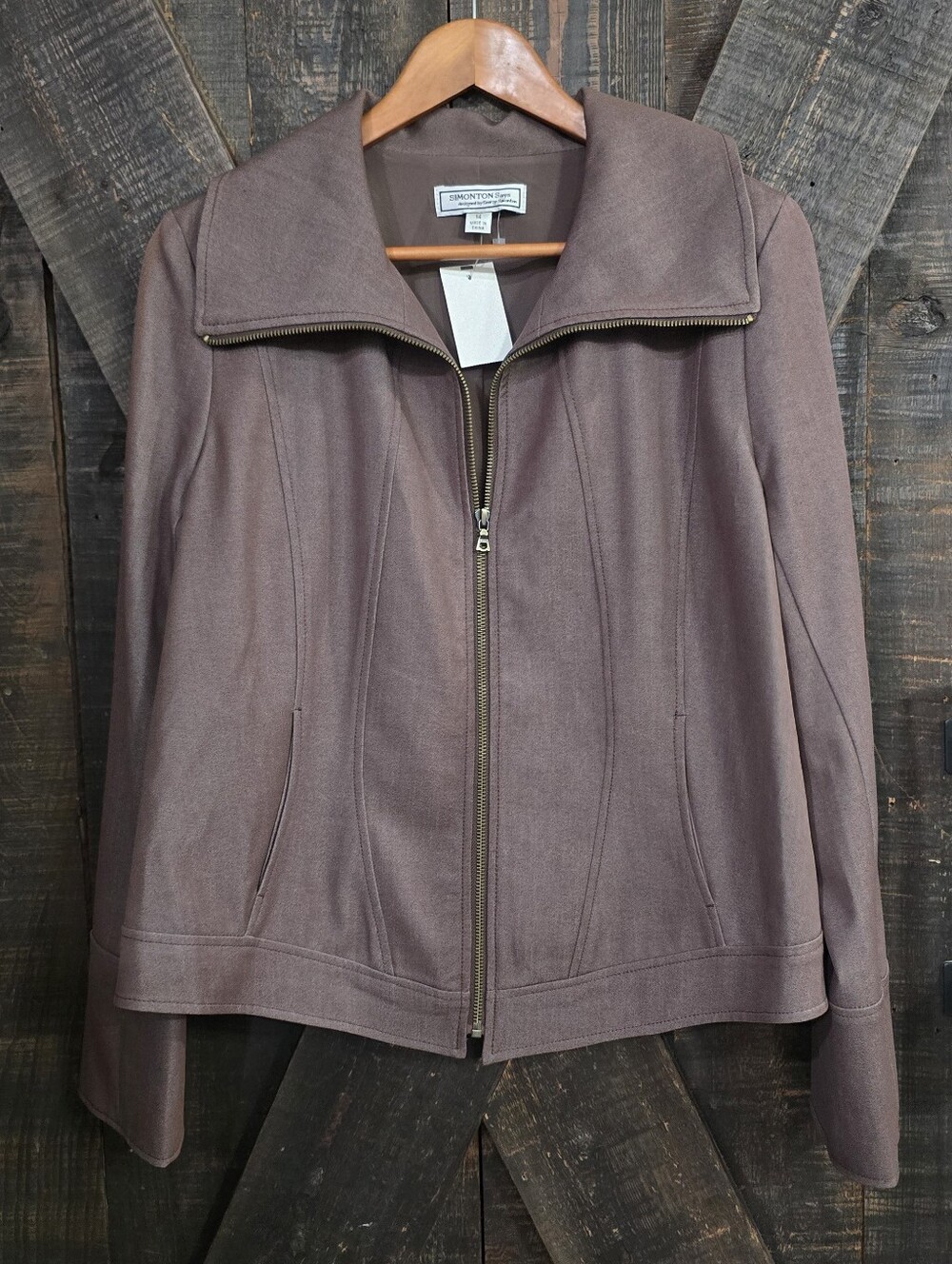 NWT Womens 2X Zip-Up Blazer Jacket